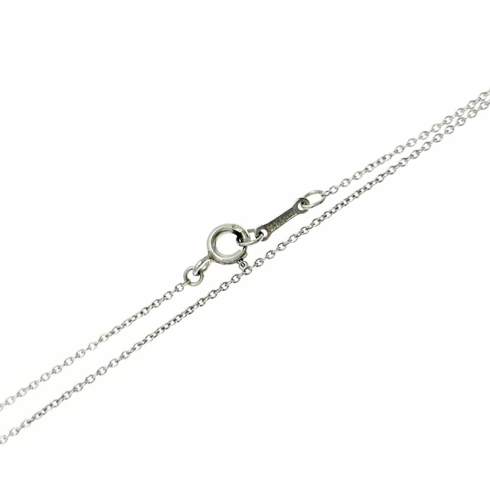 Tiffany & Co 925 Sterling Silver Tear Drop 9mm Pendant Necklace