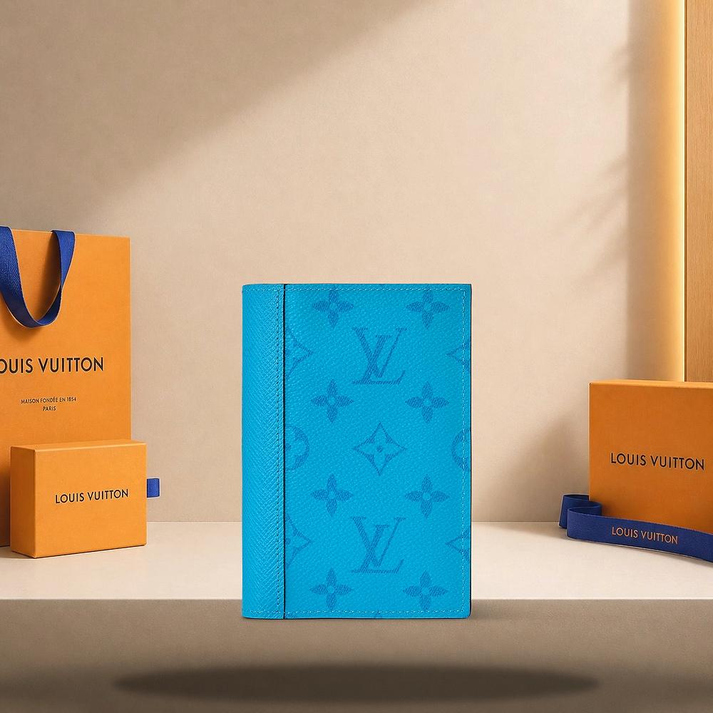 Louis Vuitton Tropical Blue Passport Cover Wallet M27653