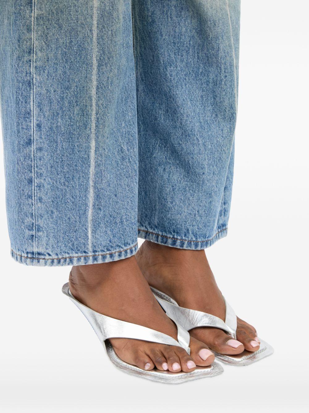 Maison Margiela Black Leather Strappy Sandals