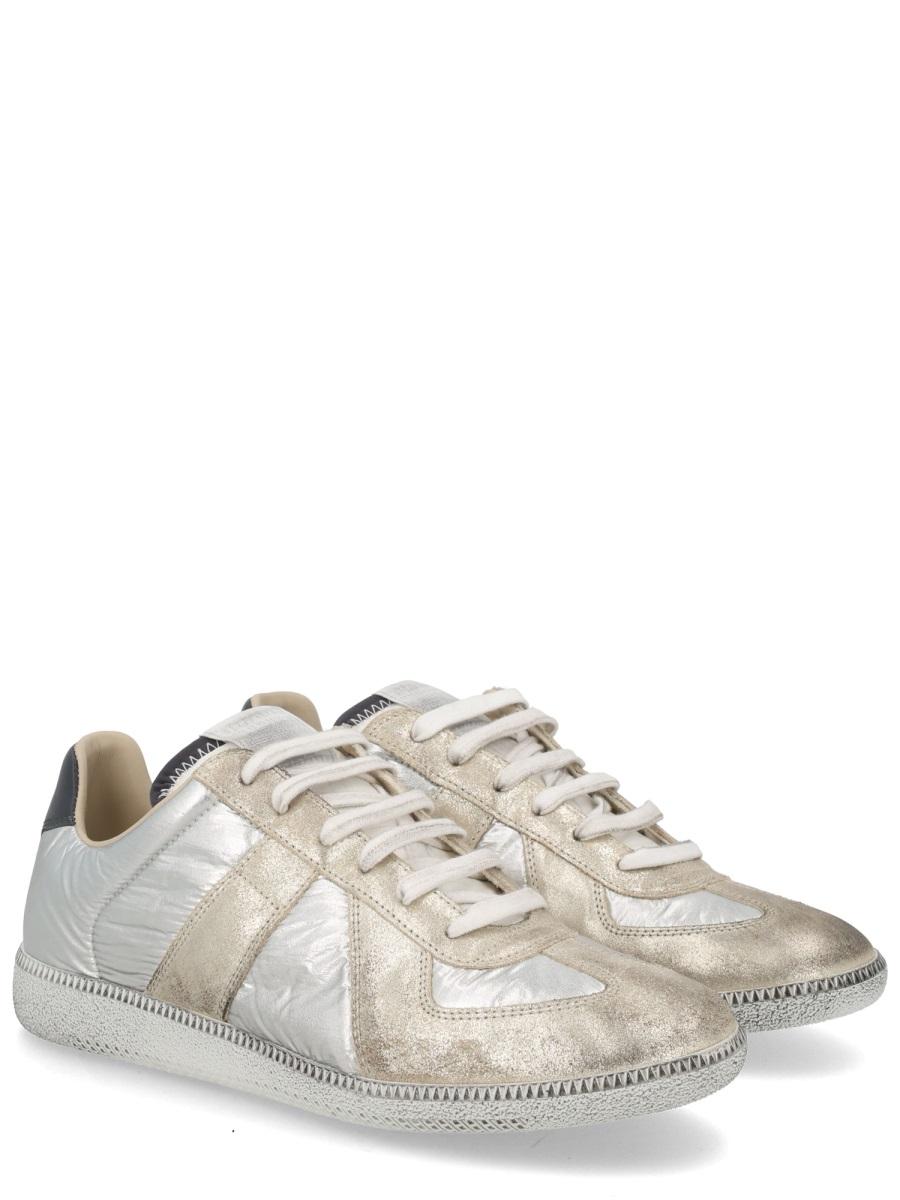 Maison Margiela White Leather Low-Top Sneakers