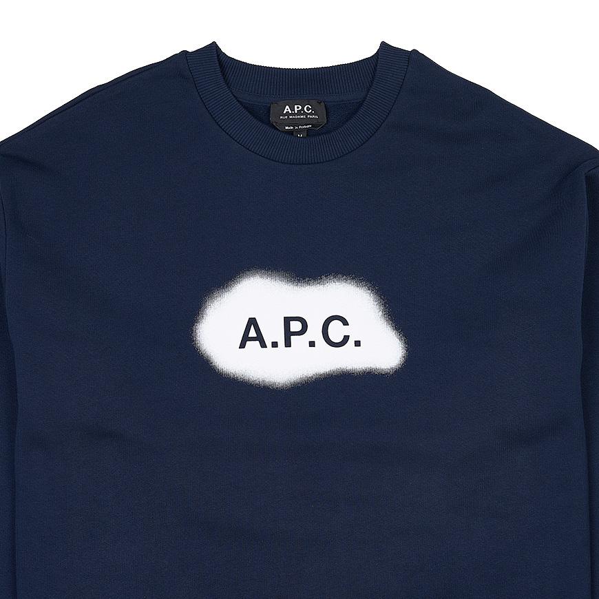 A.P.C. Alastor Logo Crewneck Sweatshirt Men’s Navy Cotton