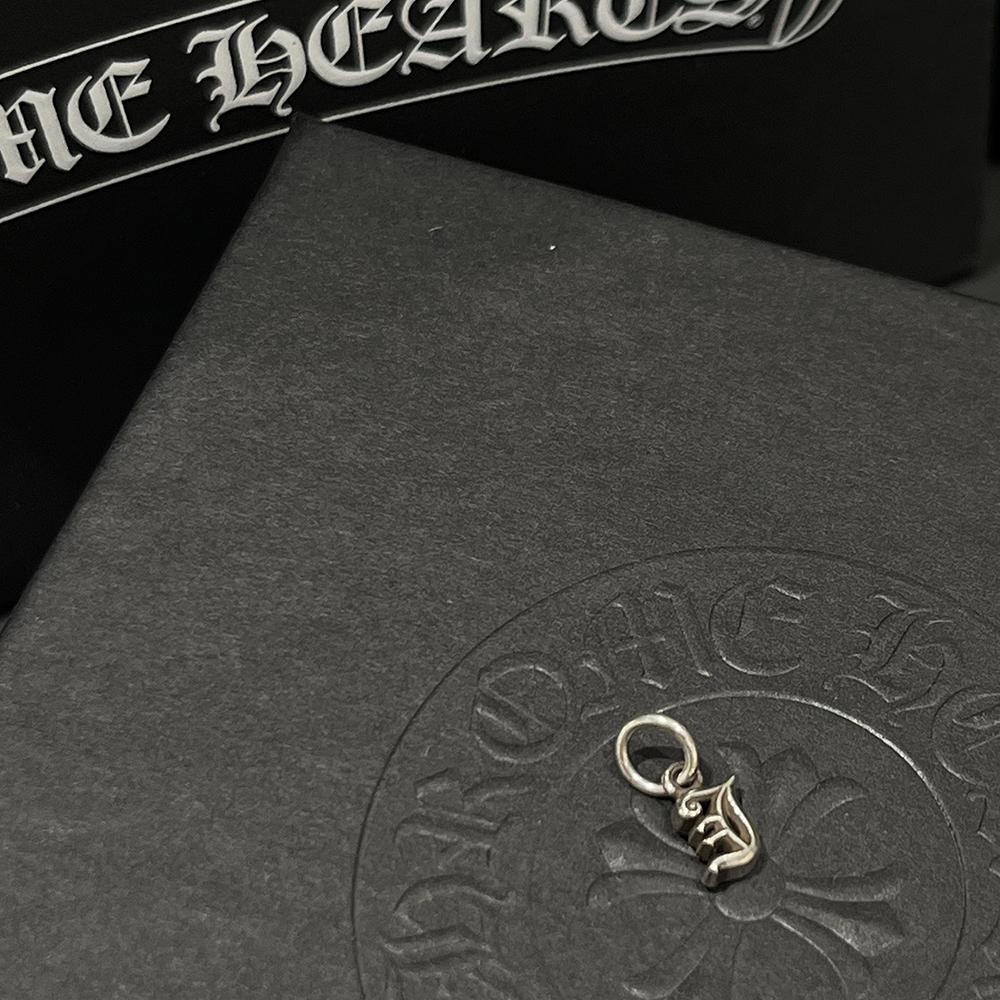 Chrome Hearts J Alphabet Pendant Charm Necklace Unisex Sterling Silver