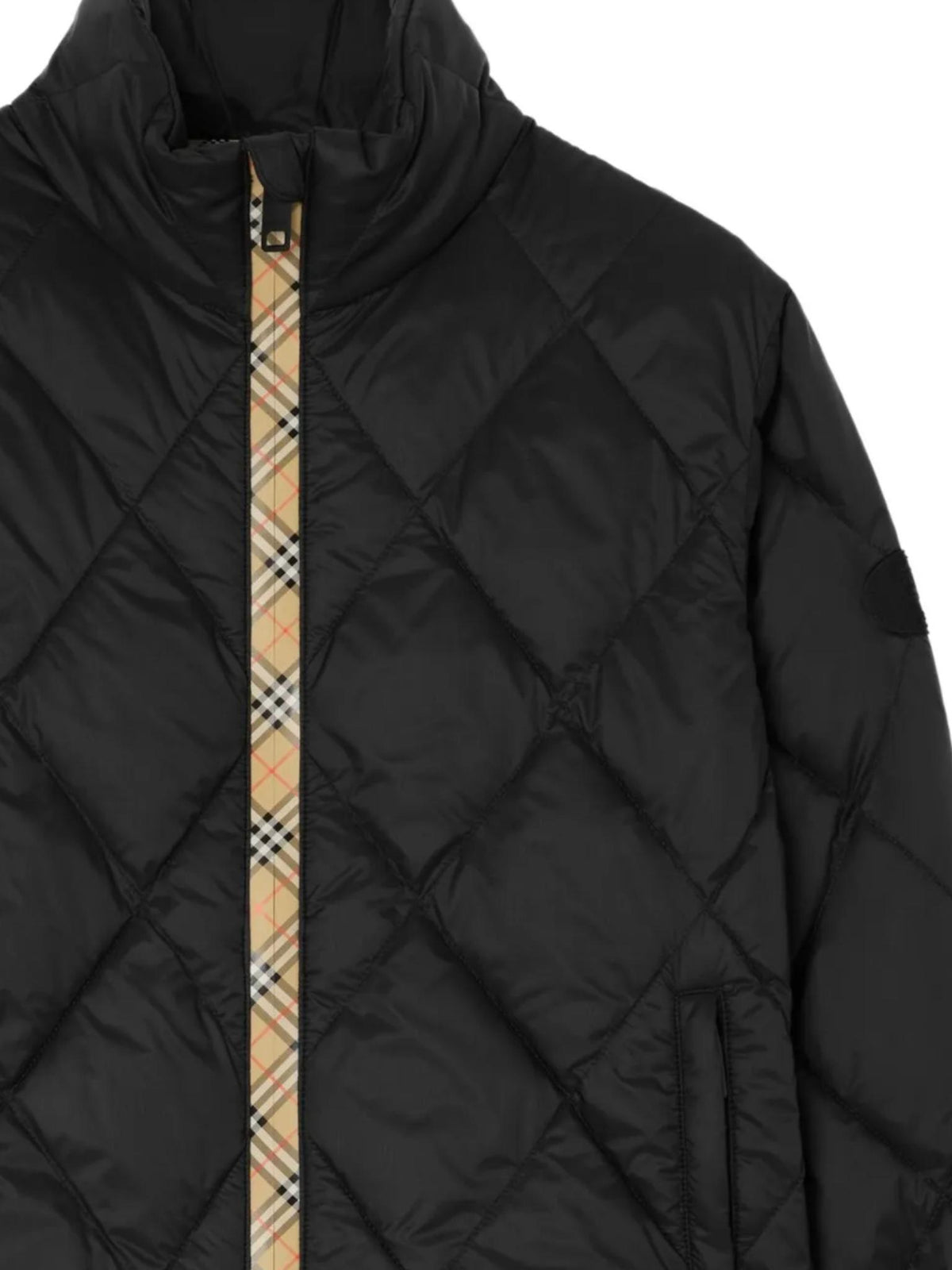 BURBERRY Beige Check Wool-Blend Tailored Jacket