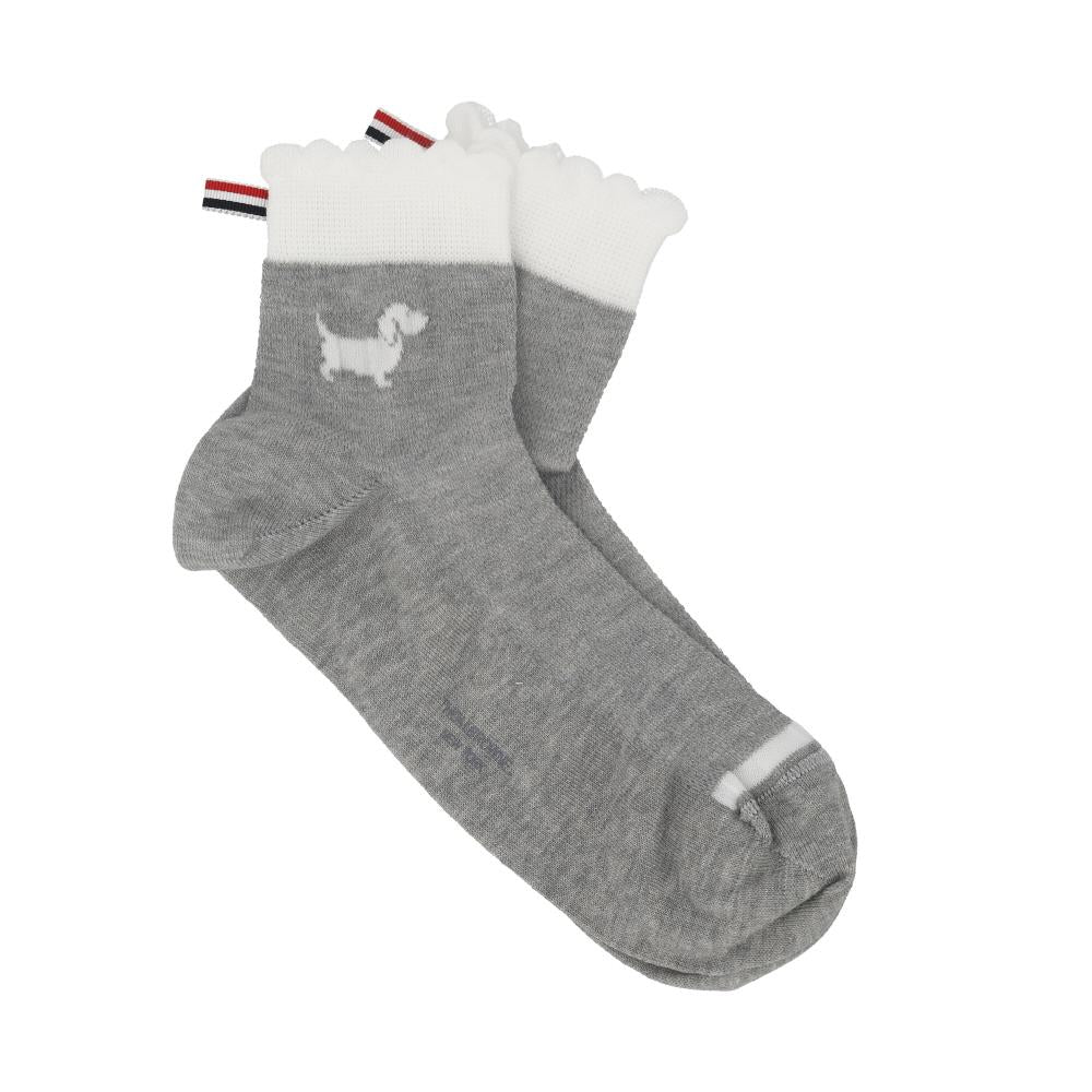THOM BROWNE Pointelle Stitch Hector Tricolor Tab Crew Socks FAS240A Y3011 065