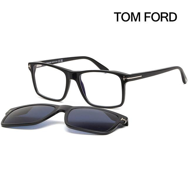 TOM FORD Unisex Blue Light Blocking Clip-On Sunglasses Eyeglass Fram TF5682B 001