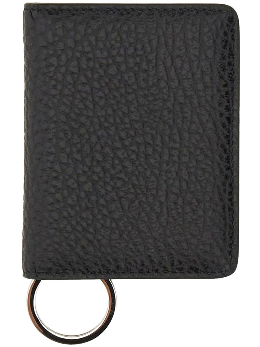 Maison Margiela Black Leather Compact Wallet