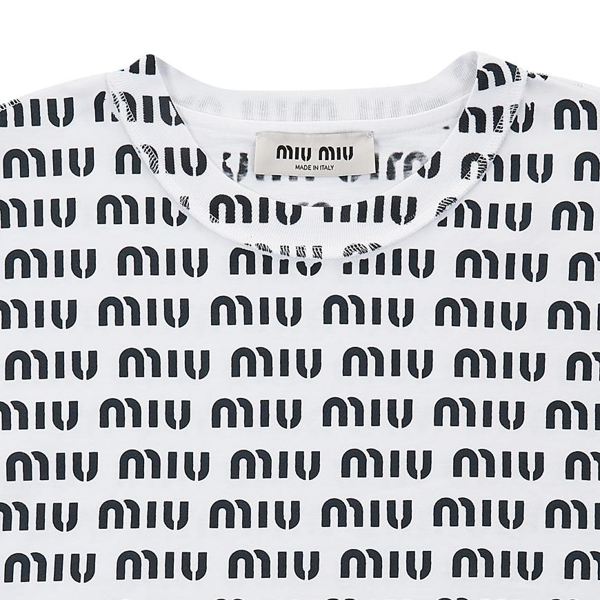 Miu Miu Women’s Printed Cotton T-Shirt MJN450 12P2 F0009