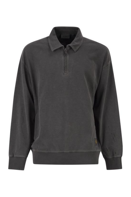 CARHARTT WIP Black Cotton Logo Polo Shirt for Men