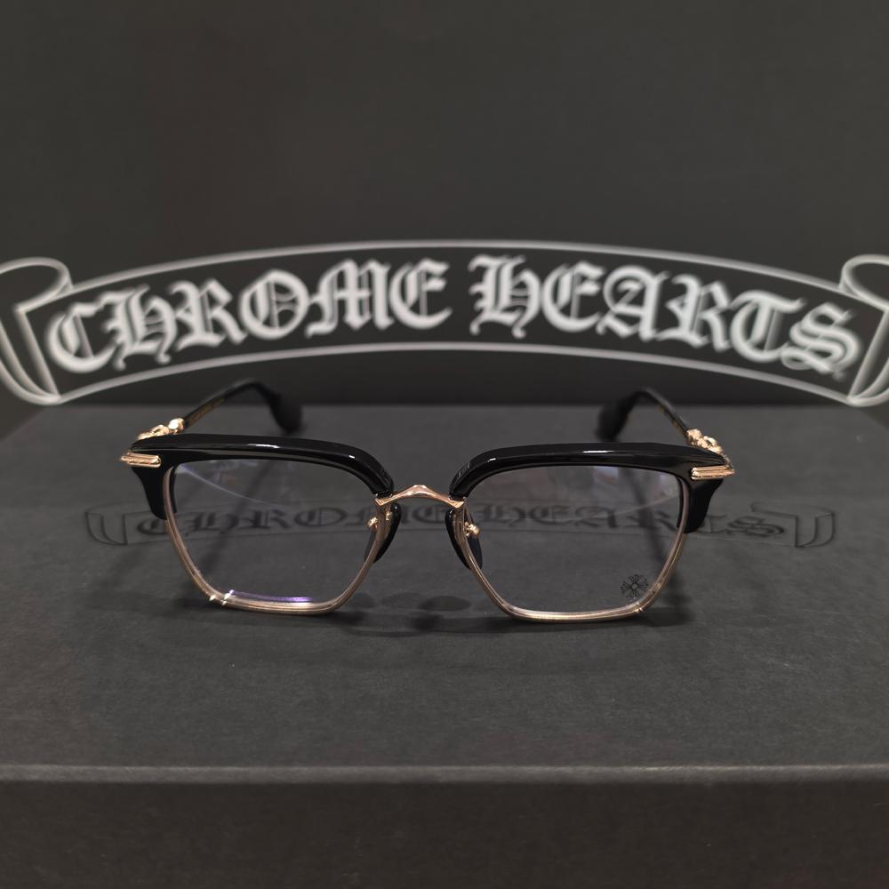 Chrome Hearts Black Gold Nippleopolis Unisex Eyeglasses