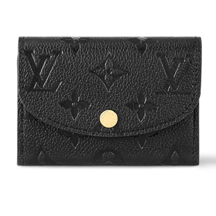 Louis Vuitton Calfskin Rosalie Coin Purse Black Pink Wallet