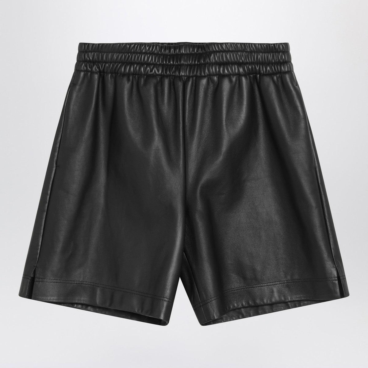 GUCCI Black Cotton Logo Drawstring Short Shorts