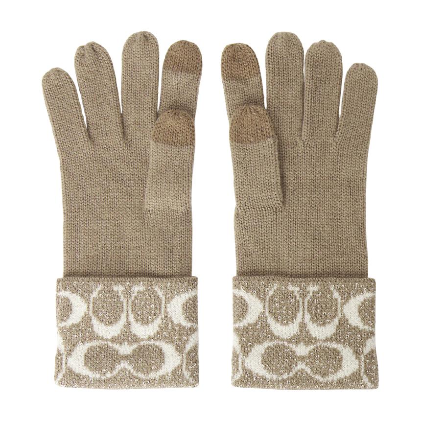 Coach Women’s Knit Gloves and Beanie Set COWC554585 015