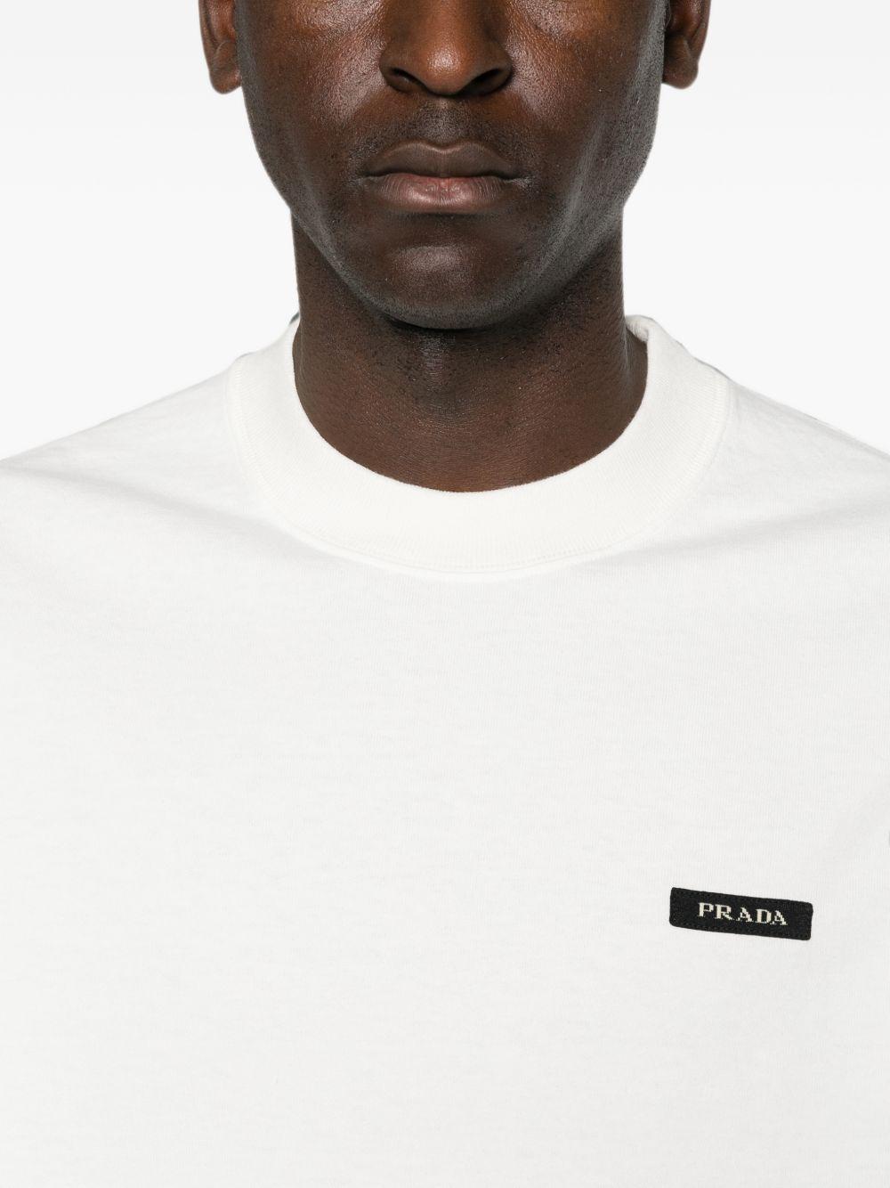 PRADA Black Wool Crewneck Knit Sweater for Men
