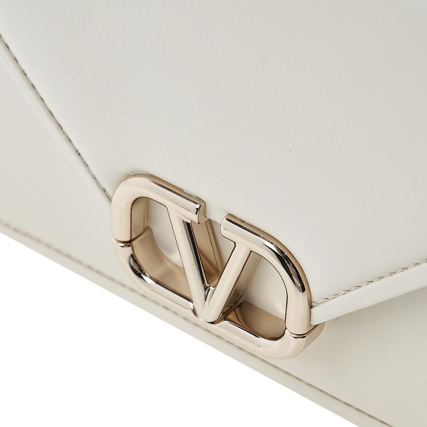 VALENTINO Garavani V Logo Leather Shoulder Bag for Women
