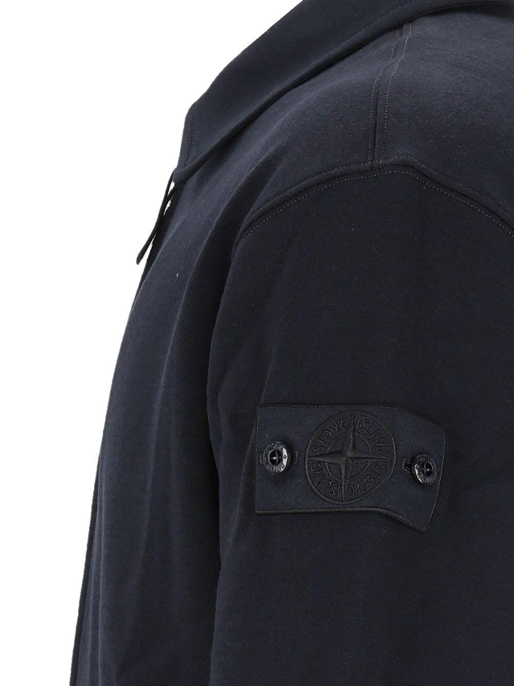 STONE ISLAND Black Nylon Bomber Jacket for Men