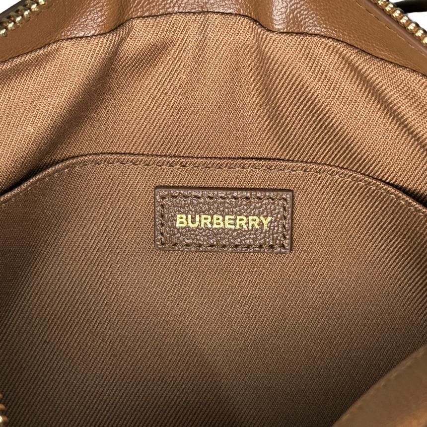 BURBERRY House Check Brown Camera Crossbody Bag