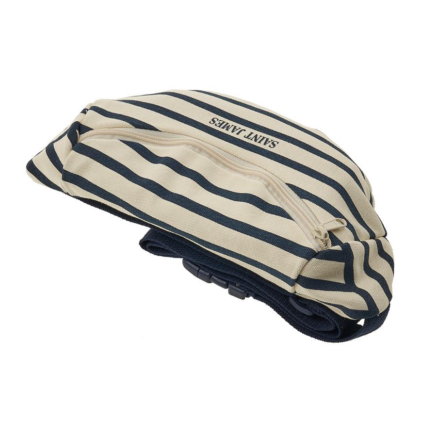 Saint James Ecru/Navy Unisex Body Belt Bag Crossbody