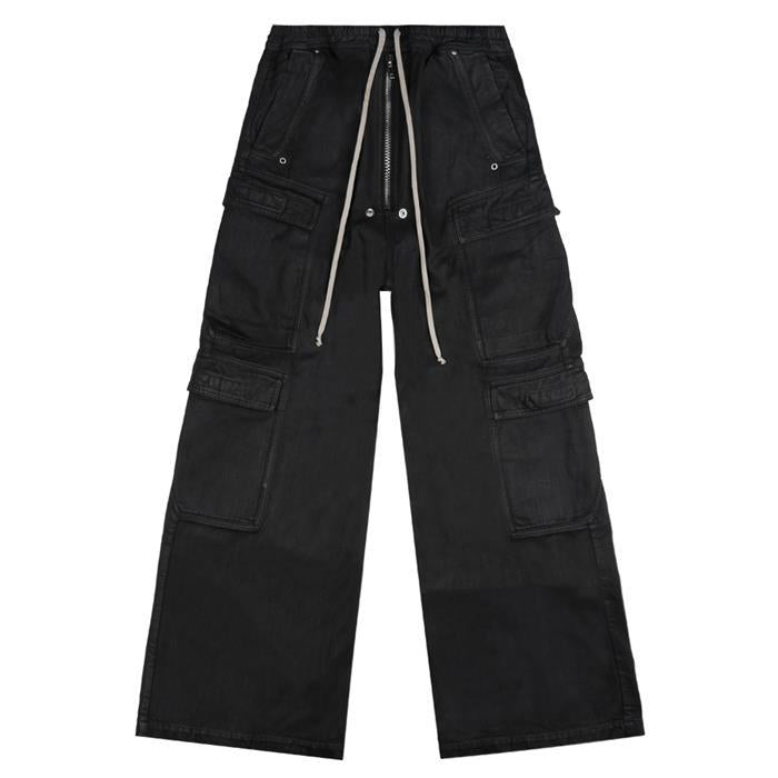 Rick Owens Darkshadow Cotton Double Cargo Jumbo Pants DU02E7398 BW 99X