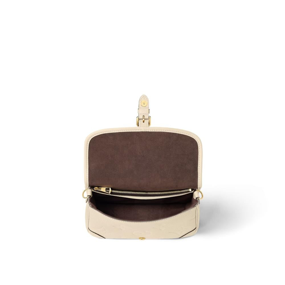 Louis Vuitton Diane Monogram Empreinte Black Cream Women’s Crossbo M46386 M46388