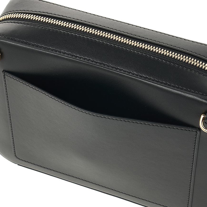 D&G DG Logo Camera Bag Black Leather Crossbody Bag for Women