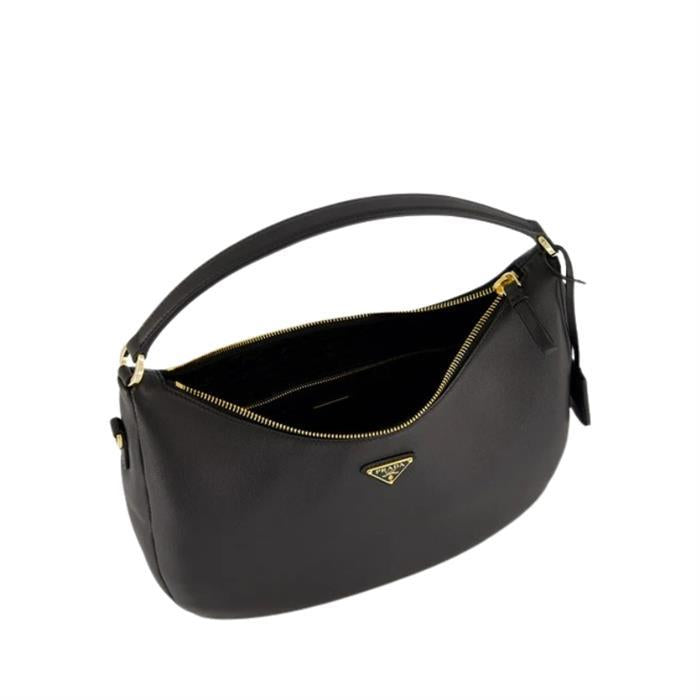 PRADA Black Leather Shoulder Bag