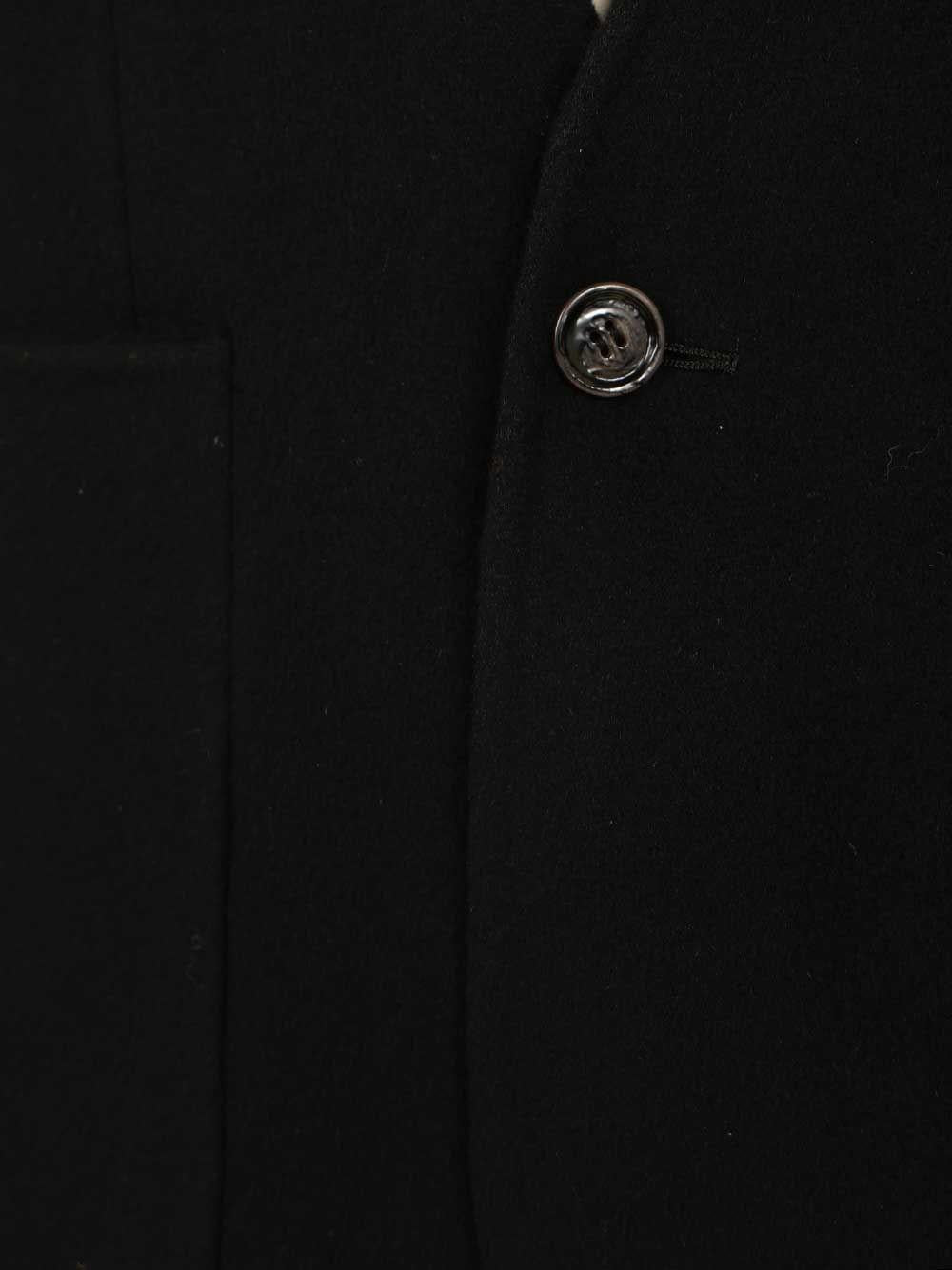 Maison Margiela Black Wool Blend Single-Breasted Suit Jacket