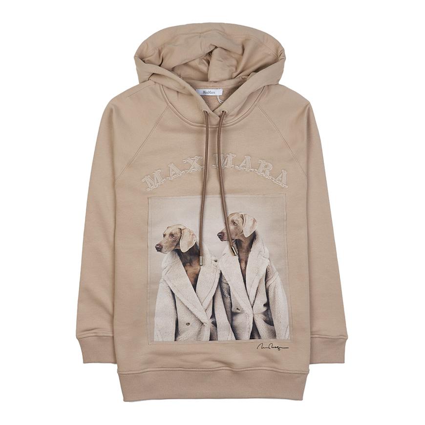 Max Mara Women’s LILLO Hooded Sweatshirt Hoodie Ivory