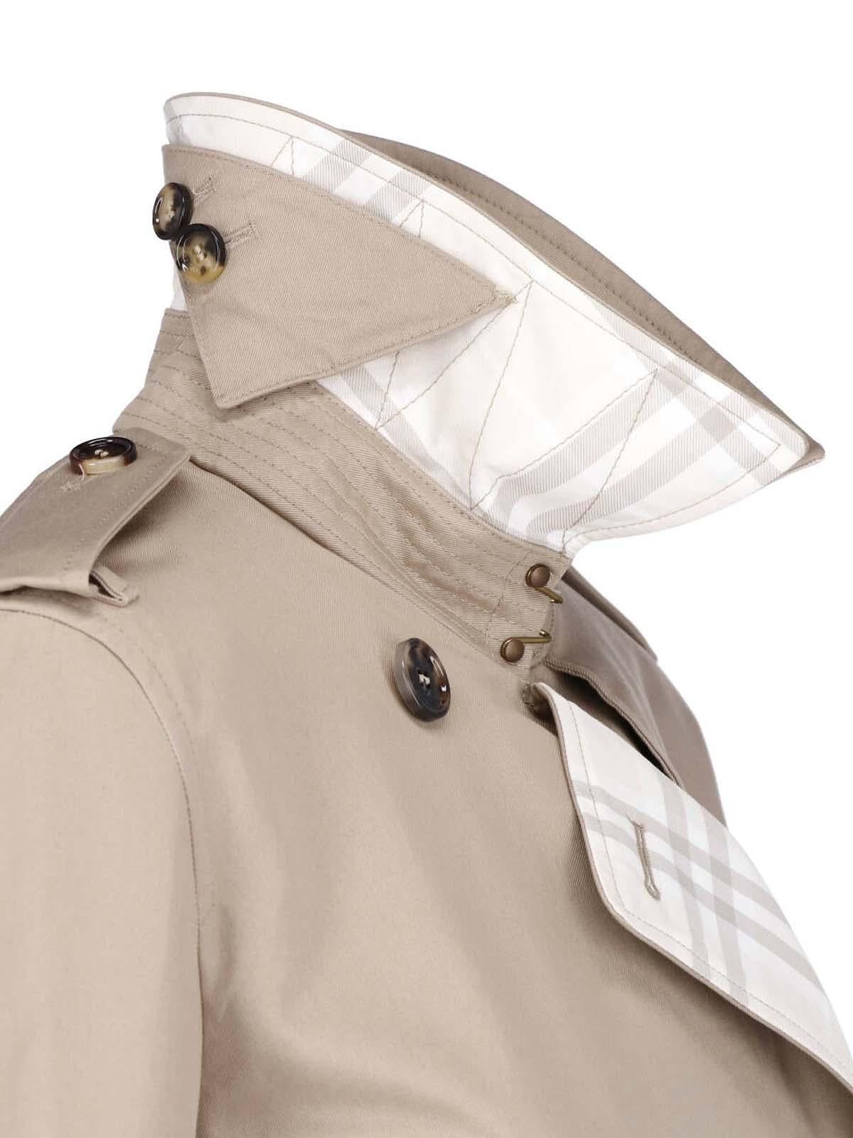BURBERRY Beige Cotton Double-Breasted Trench Coat Women