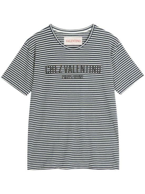 VALENTINO Cotton Linen Jersey Short Sleeve T-Shirt Grey Men