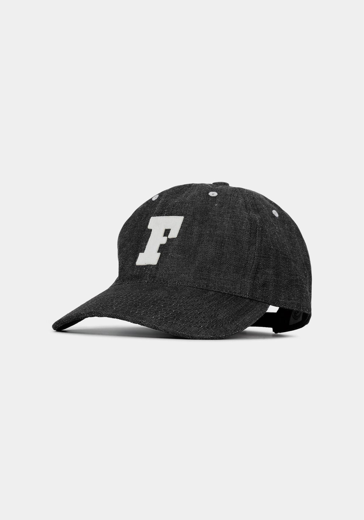 FULLCOUNT Black 6-Panel Denim Cap