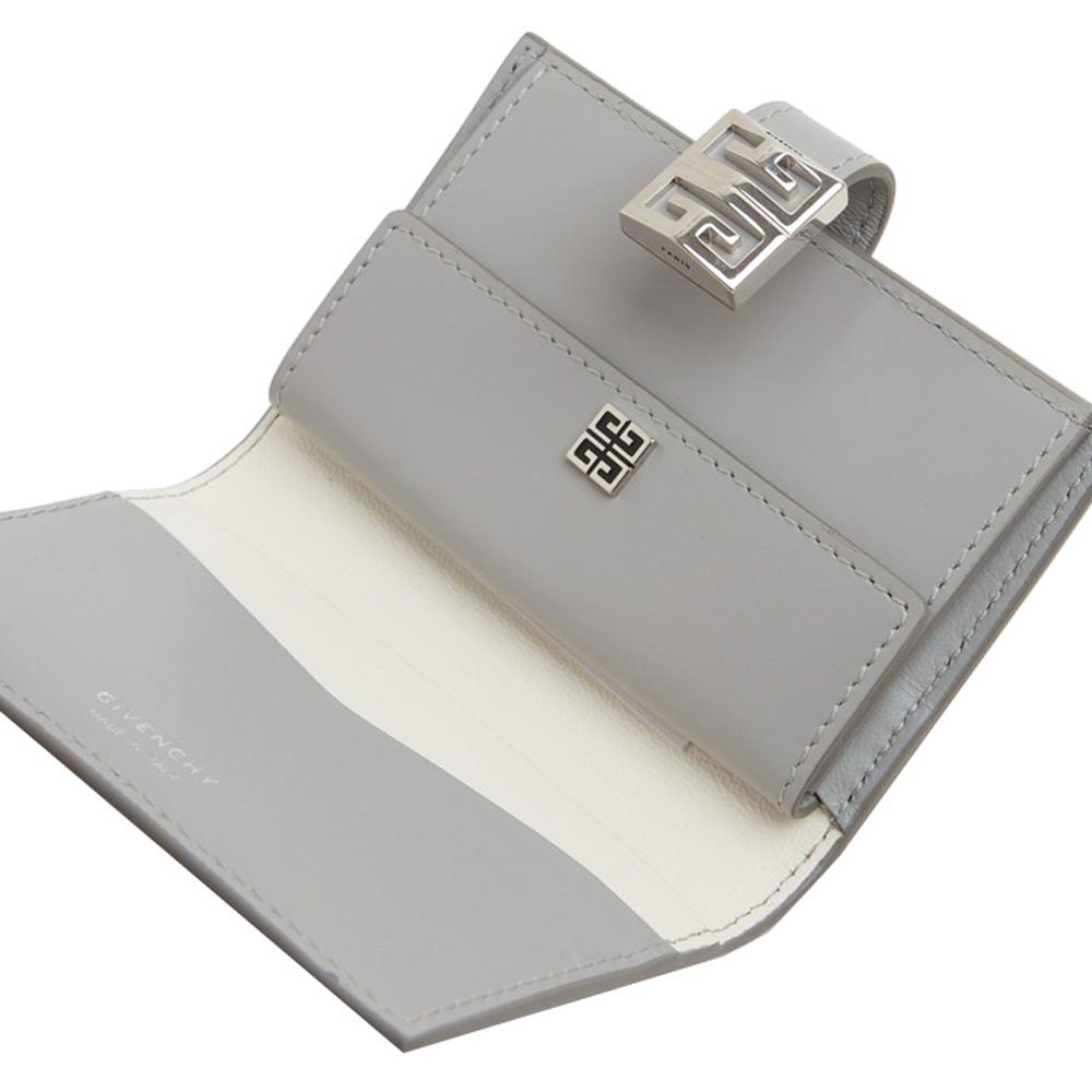GIVENCHY Silver Logo 4G Coin Card Holder Wallet