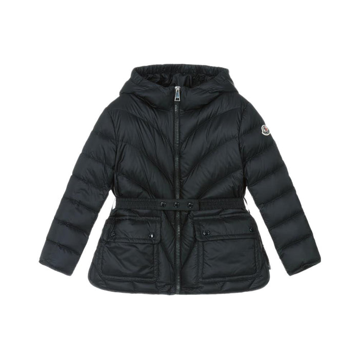 Moncler Navy Logo Patch Belted Down Puffer Jacket Women 1A00030 597YF 778