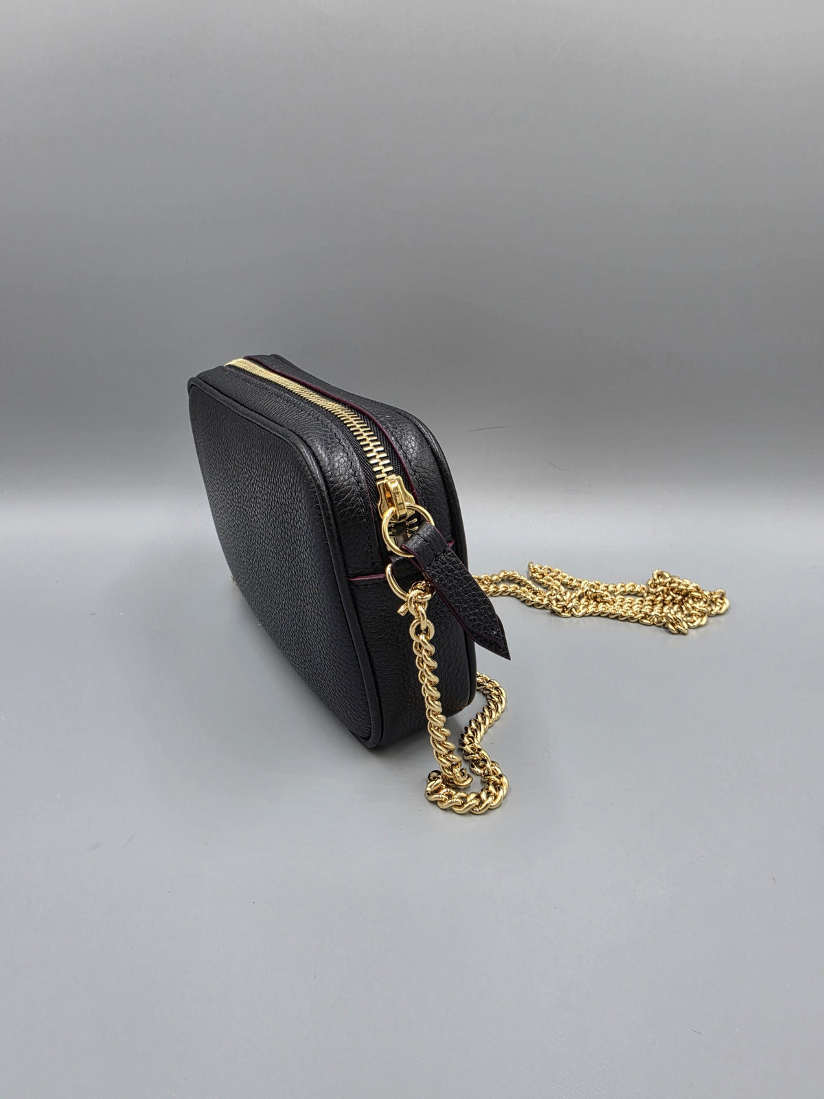 GUCCI GG Marmont Black Leather Mini Shoulder Bag 772759