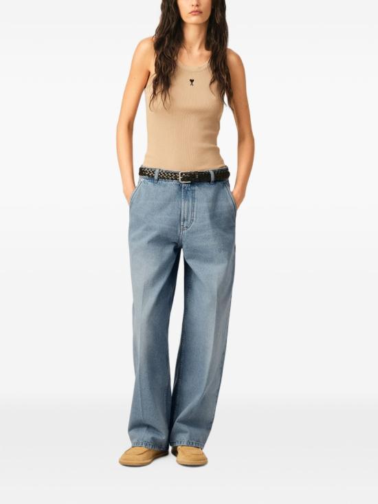 AMI Used Blue Denim Jeans for Women