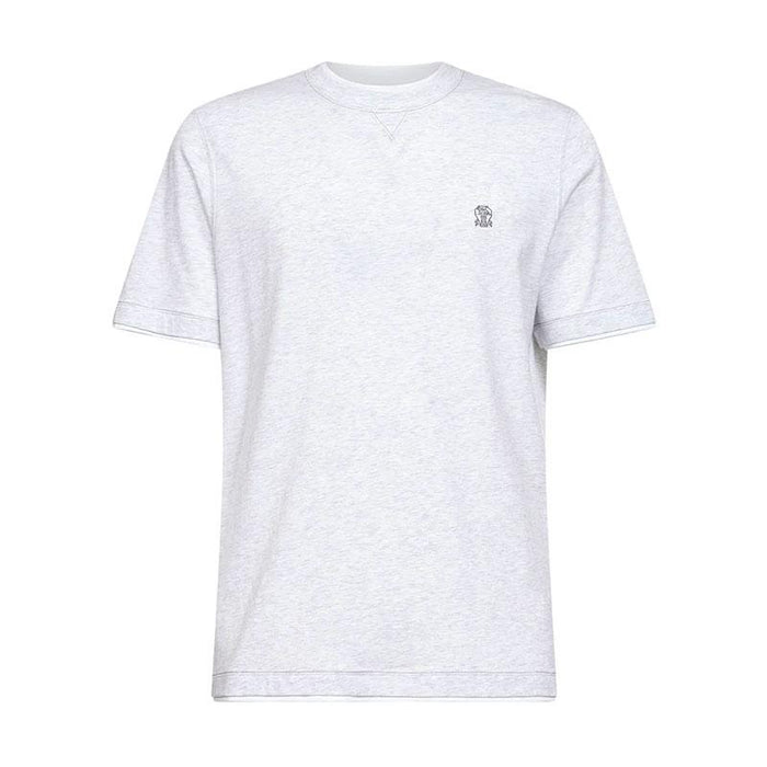 Brunello Cucinelli Logo Layered Short Sleeve T-Shirt for Men