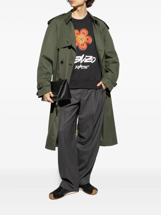 KENZO Black Long-Sleeve Sweatshirt for Men FF65SW2524MC99J
