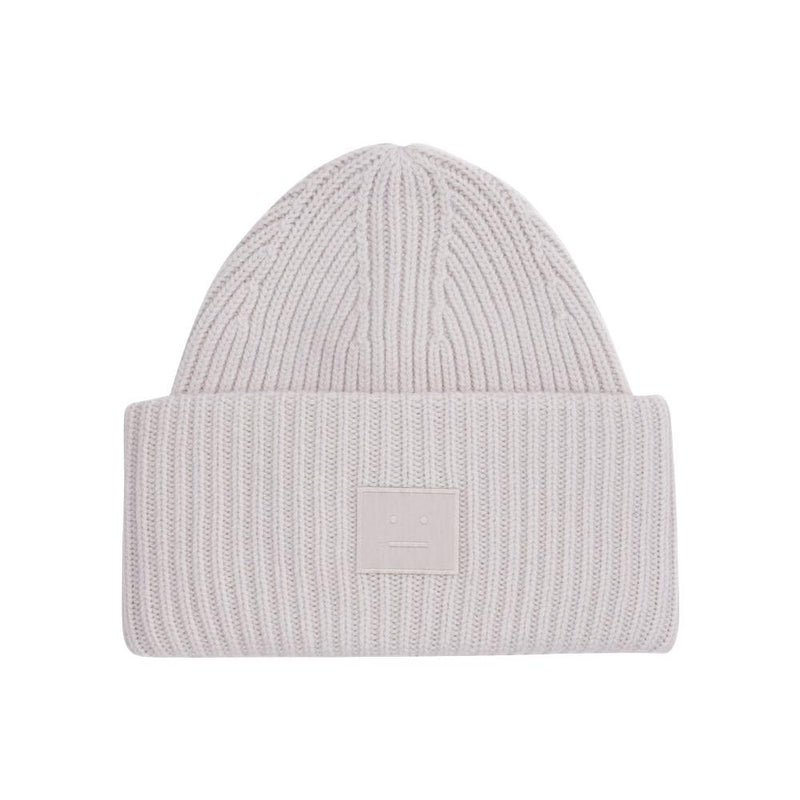 Acne Studios Large Face Patch Wool Beanie Light Gray C40424 AAB