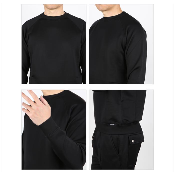 TOM FORD Black Cotton Crewneck Sweatshirt Men