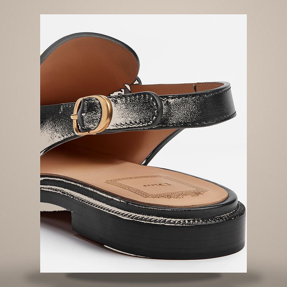 DIOR Black Calfskin Palais Slingback Loafers KDF197VEA S900