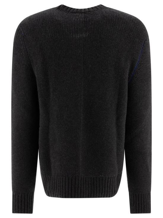 BURBERRY Wool Round Neck Sweater Men Black