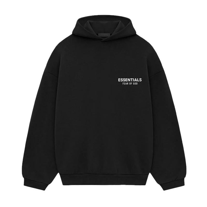 Fear of God Essentials Fleece Back Logo Hoodie Black