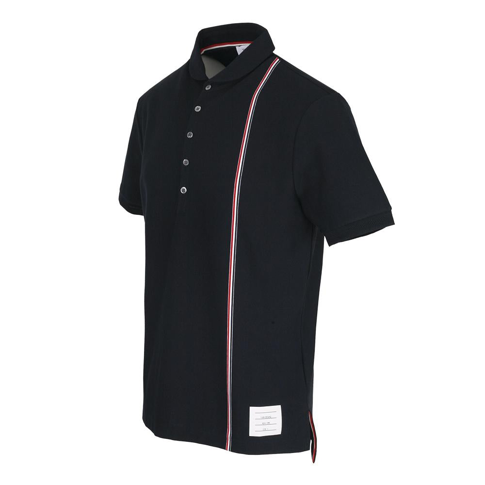 THOM BROWNE Navy Sprite Polo Short Sleeve T-Shirt