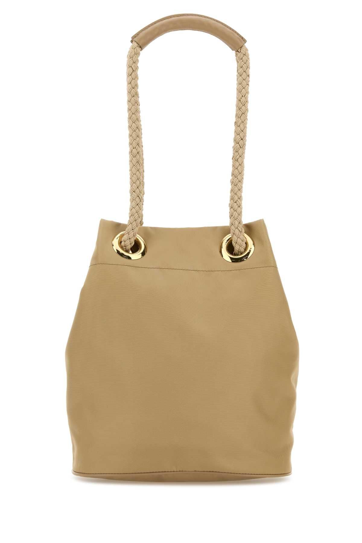 PRADA Beige Leather Shoulder Bag