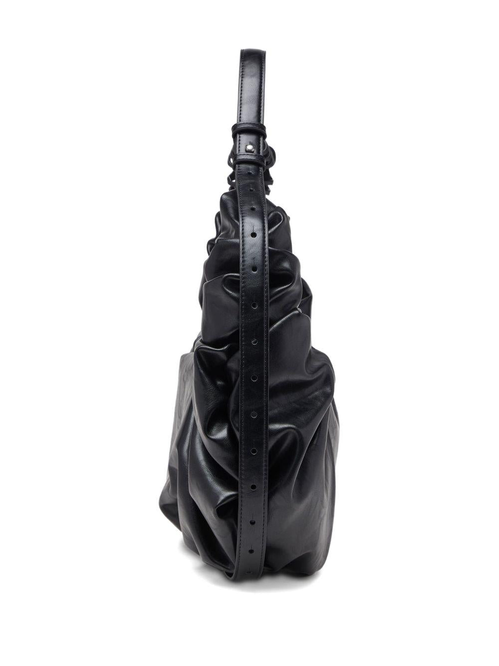 DIESEL Black Leather Shoulder Bag