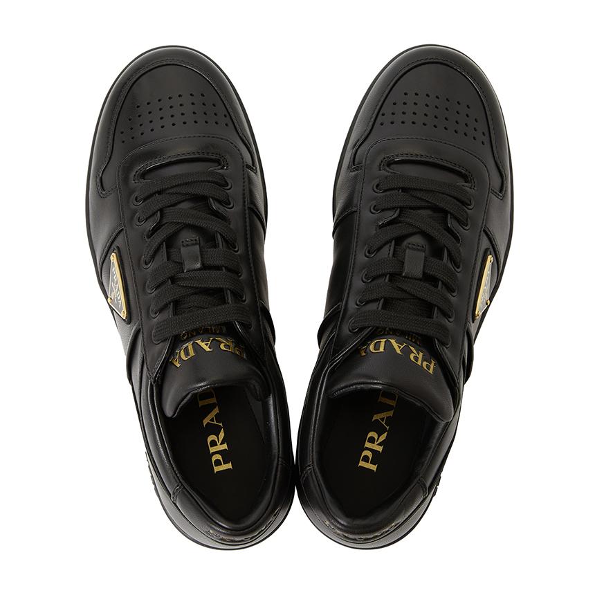 PRADA Downtown Leather Low-Top Sneakers for Men