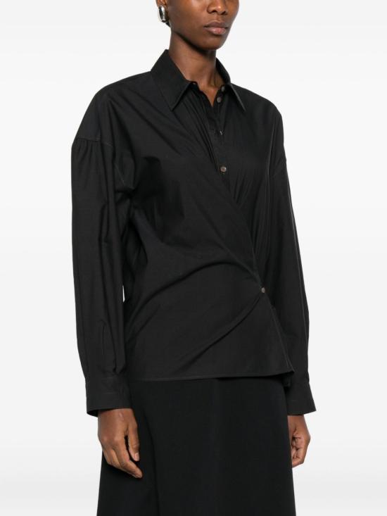 Lemaire Women's Cotton Shirt SH1141LF1500998 SQUID INK DOM