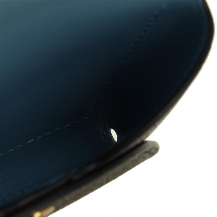 DIOR Medallion D-Riley Leather Card Holder Wallet Navy