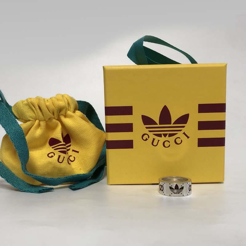 GUCCI adidas Collaboration Sterling Silver 925 Unisex Ring 702764 702766 702768