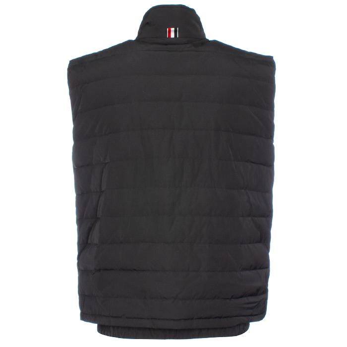 THOM BROWNE Men’s Diagonal Stripe Padded Vest Gray