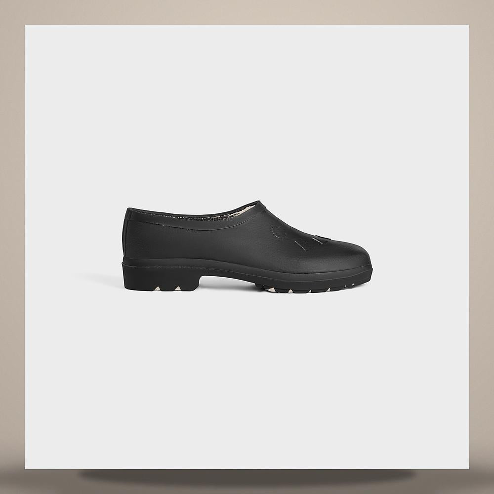 CELINE Garden Clog Natural Rubber Black Loafers 367457035C 38NO